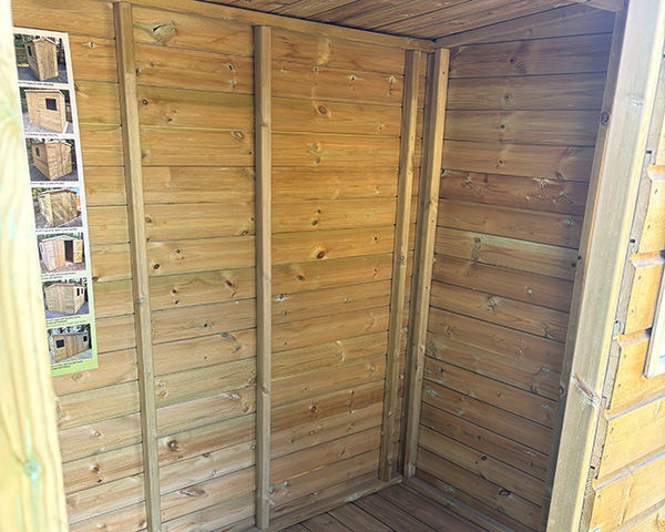Inside of a 7'x5' Pent Shed